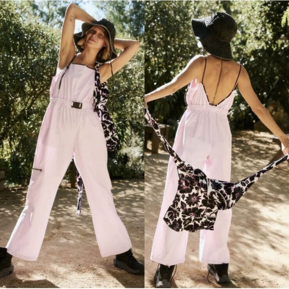Fp movement Jumpsuit Star Player Size S Small one piece cotton Pink NWOT
